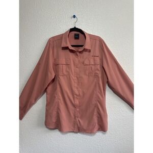 King Ranch 2XL Peach Button Up Long Sleeve Outdoor Fishing Shirt